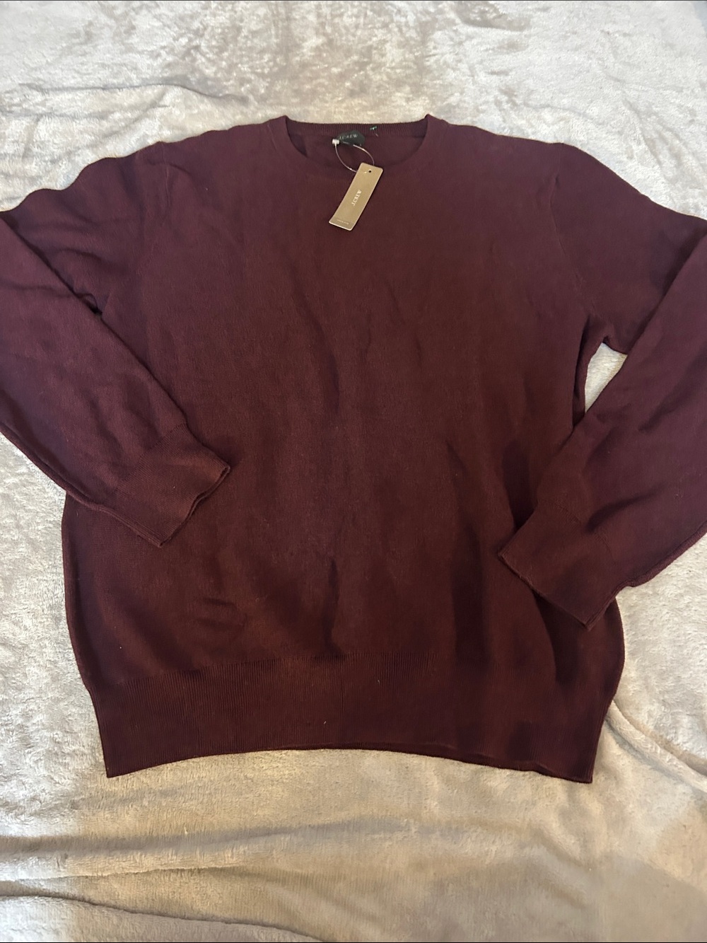 NWT j crew cotton crewneck sweater in garner stitch